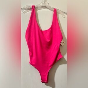 Reoria Pink Sleek Desire Sleeveless Soft Bodysuit (New with Tag)